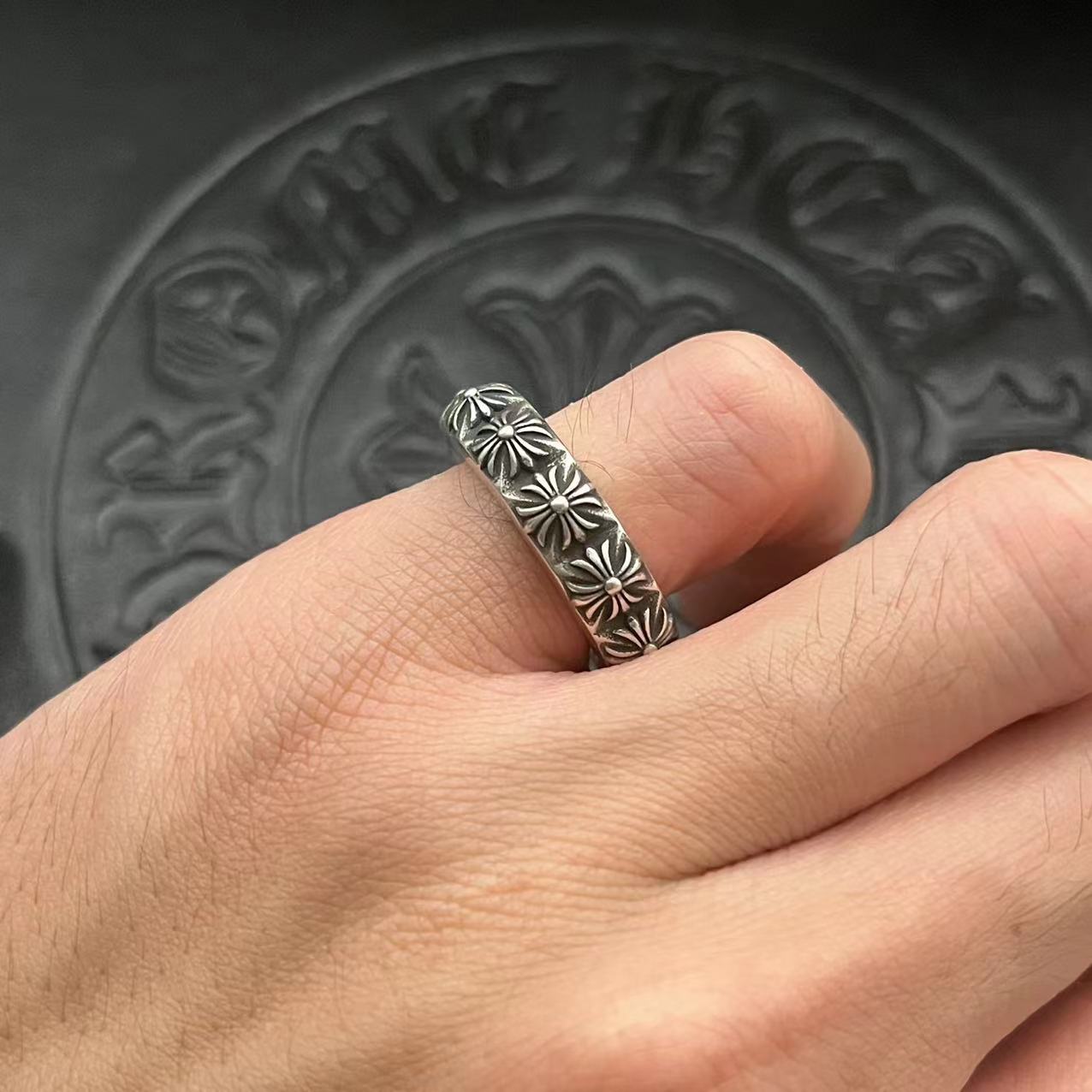 Chrome Hearts CHROME HEARTS高版本克罗心十字花戒指