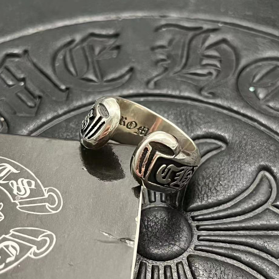 Chrome Hearts CHROME HEARTS高版本克罗心开口卷轴戒指