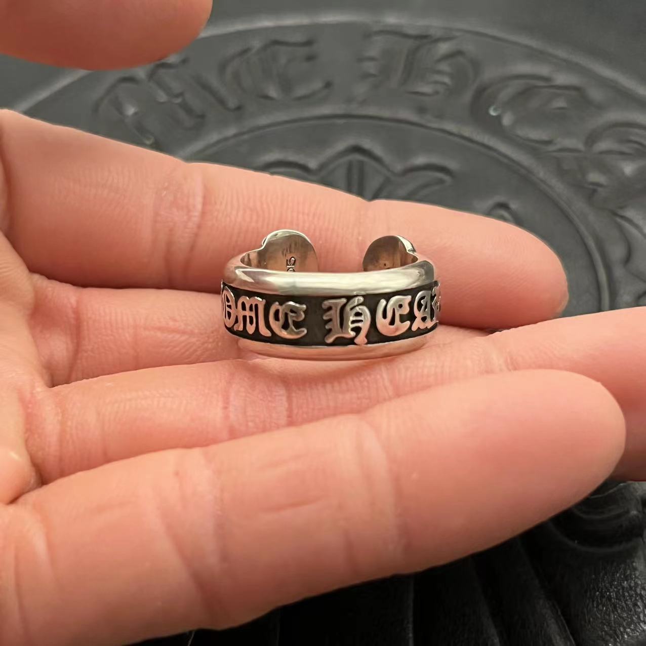 Chrome Hearts CHROME HEARTS高版本克罗心开口卷轴戒指