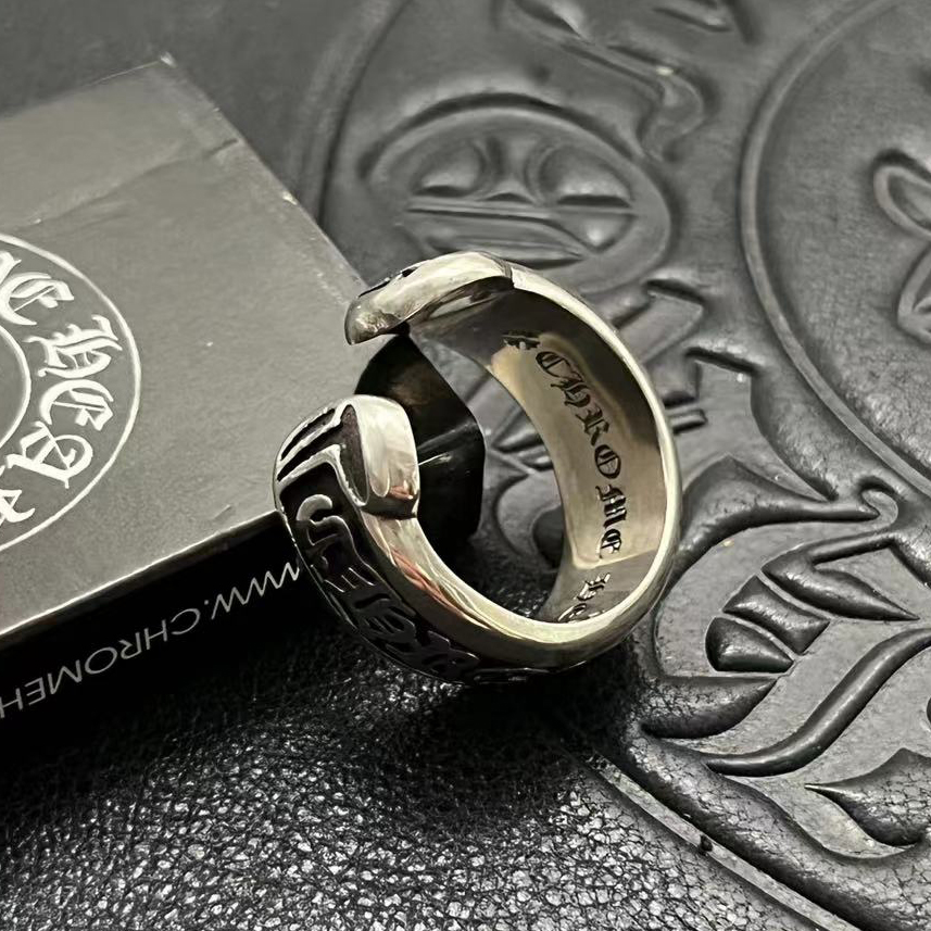 Chrome Hearts CHROME HEARTS高版本克罗心开口卷轴戒指