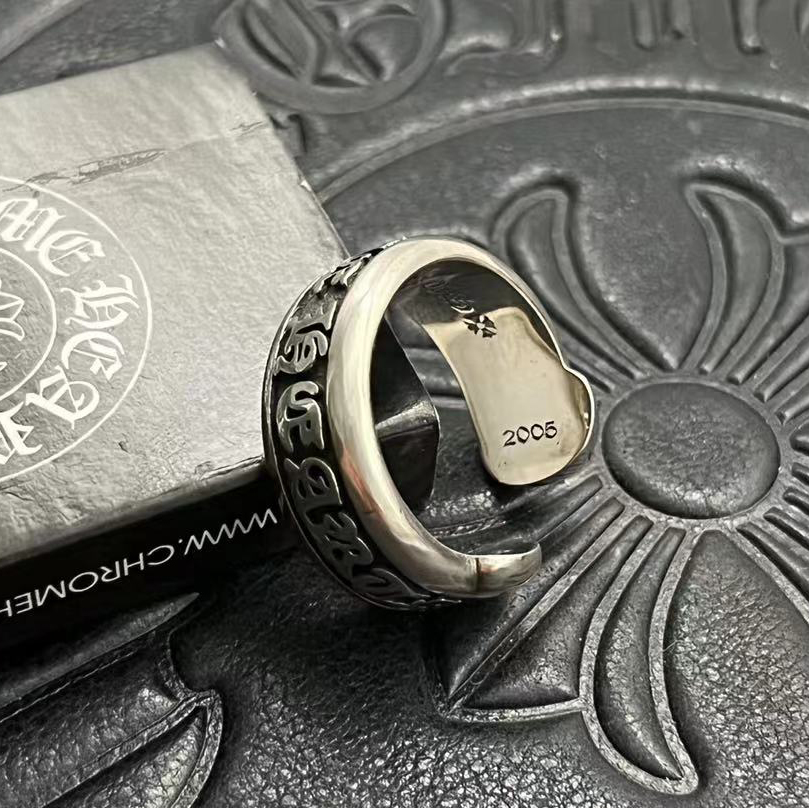 Chrome Hearts CHROME HEARTS高版本克罗心开口卷轴戒指