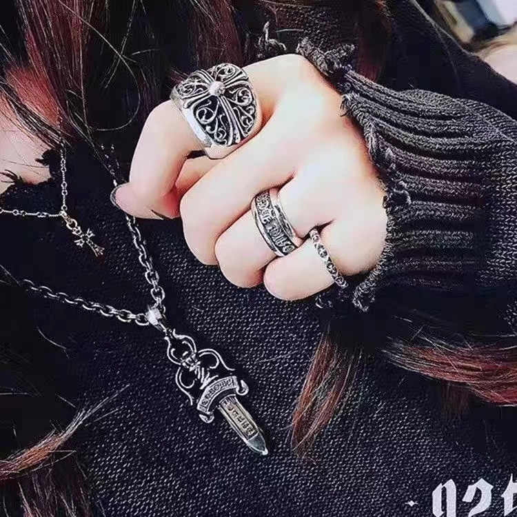 Chrome Hearts CHROME HEARTS高版本克罗心开口卷轴戒指