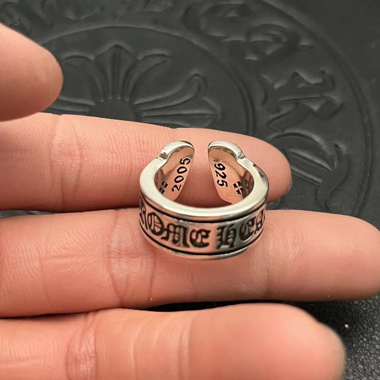 Chrome Hearts CHROME HEARTS高版本克罗心开口卷轴戒指