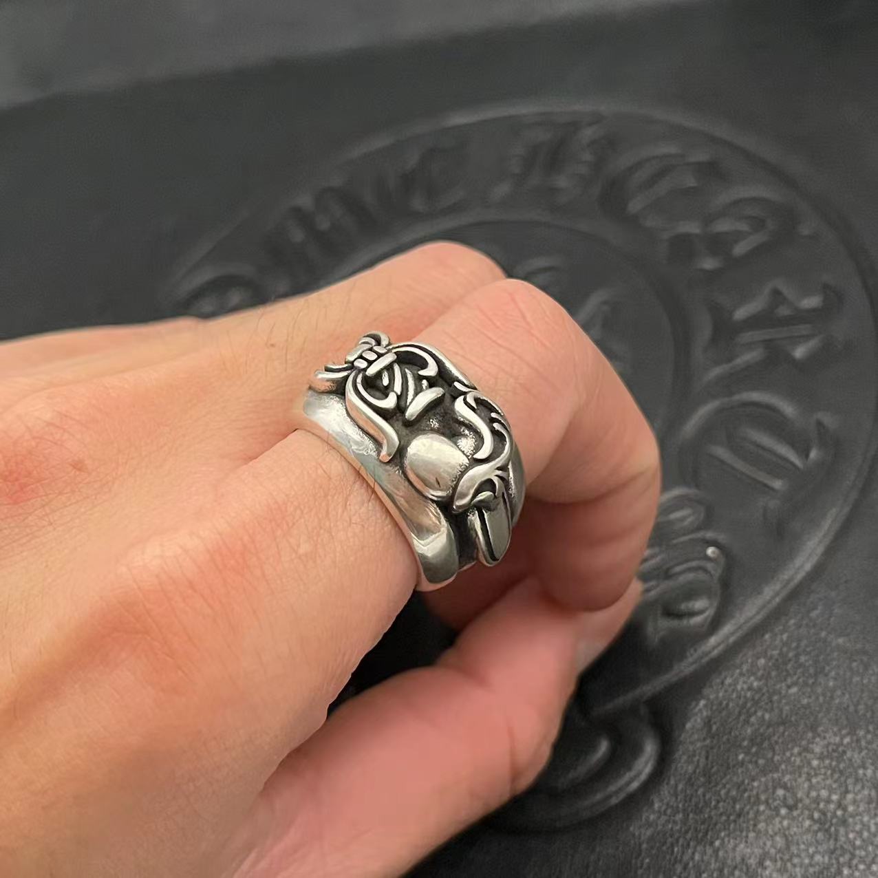 Chrome Hearts CHROME HEARTS高版本克罗心桃心宝剑戒指