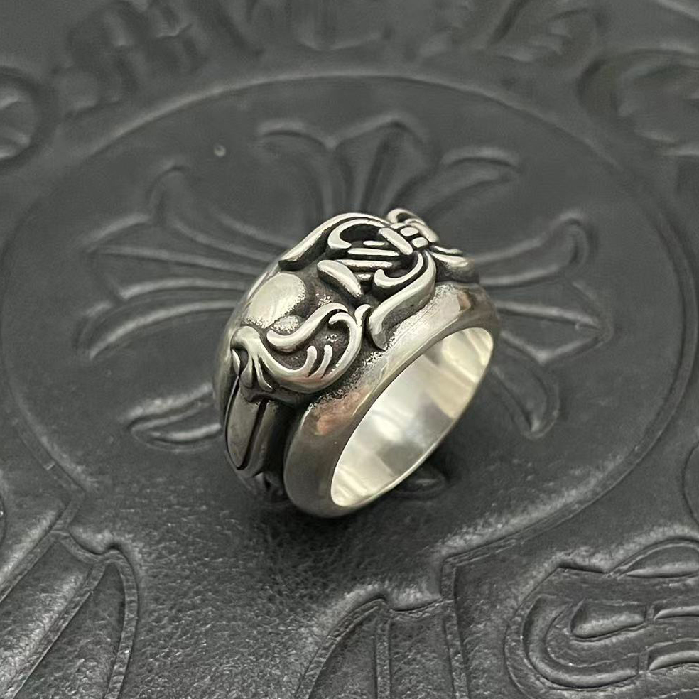 Chrome Hearts CHROME HEARTS高版本克罗心桃心宝剑戒指
