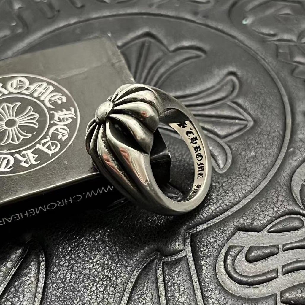 Chrome Hearts CHROME HEARTS高版本克罗心大十字花戒指