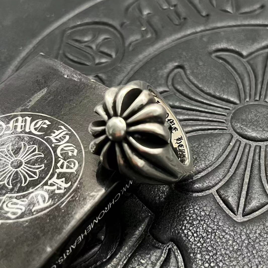 Chrome Hearts CHROME HEARTS高版本克罗心大十字花戒指