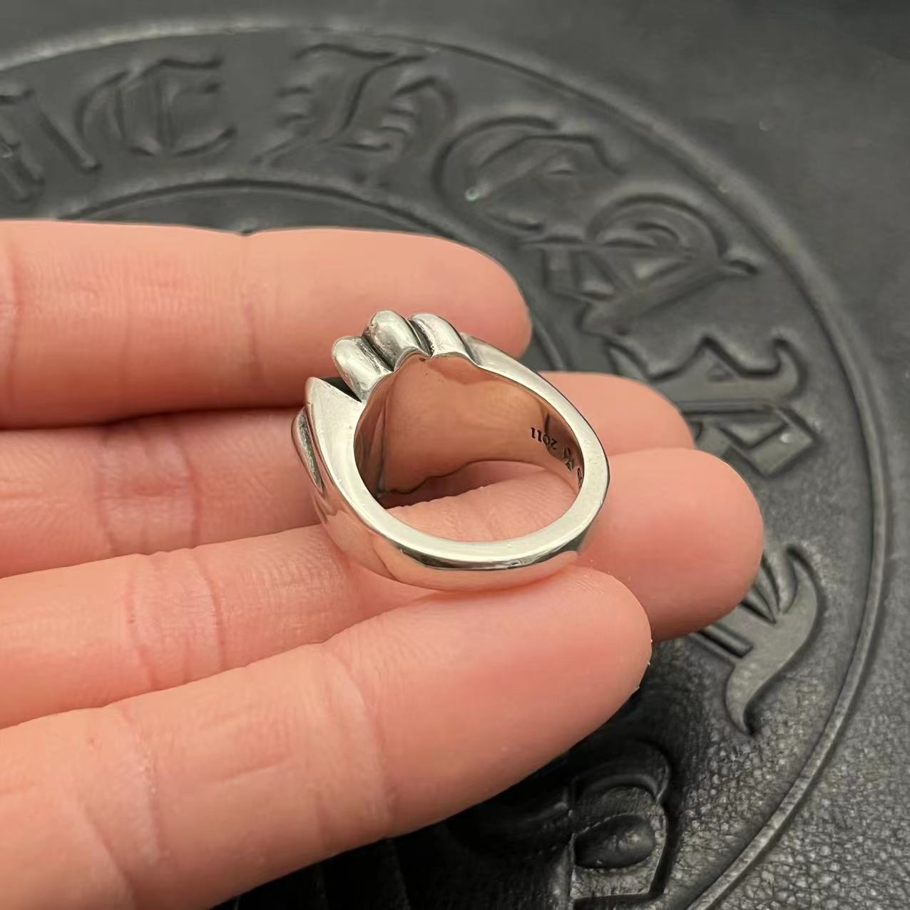 Chrome Hearts CHROME HEARTS高版本克罗心大十字花戒指