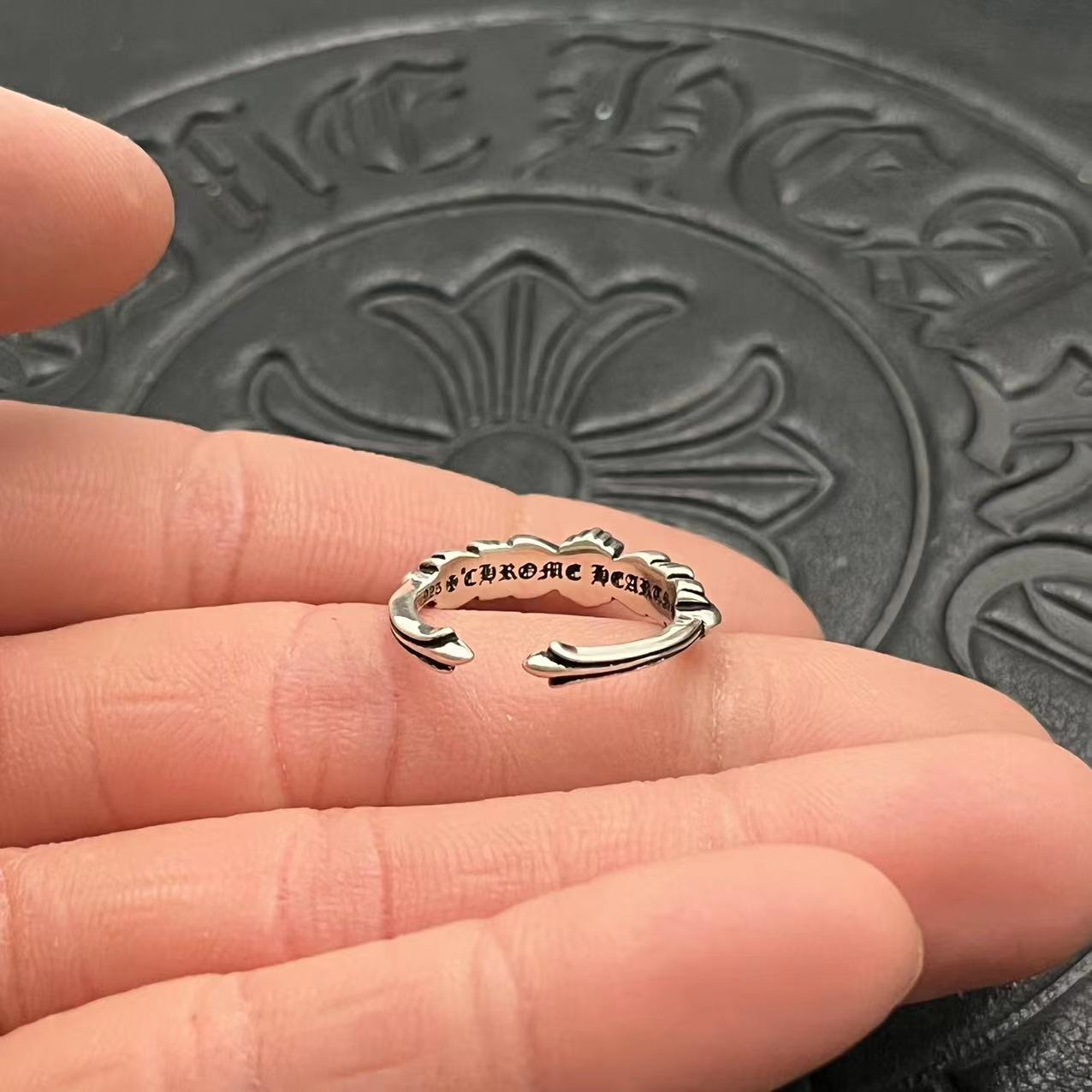 Chrome Hearts CHROME HEARTS高版本克罗心开口小戒指