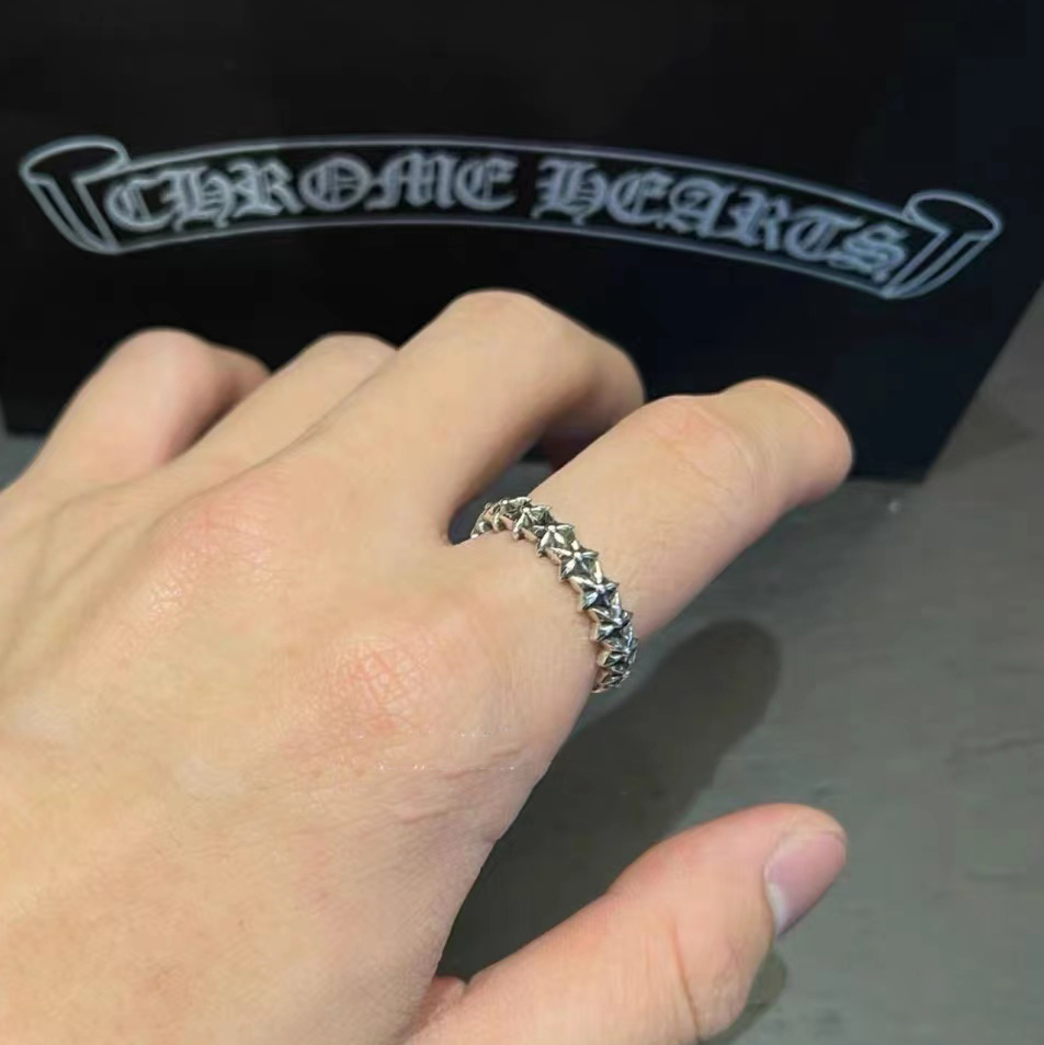 Chrome Hearts CHROME HEARTS高版本克罗心新款五芒星小戒指