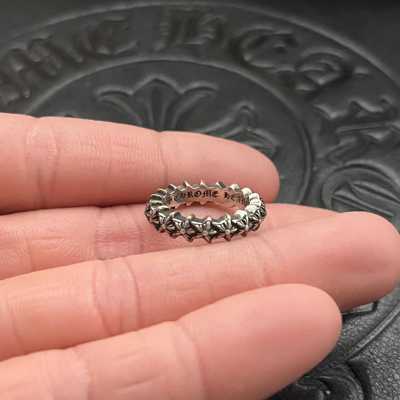 Chrome Hearts CHROME HEARTS高版本克罗心新款五芒星小戒指