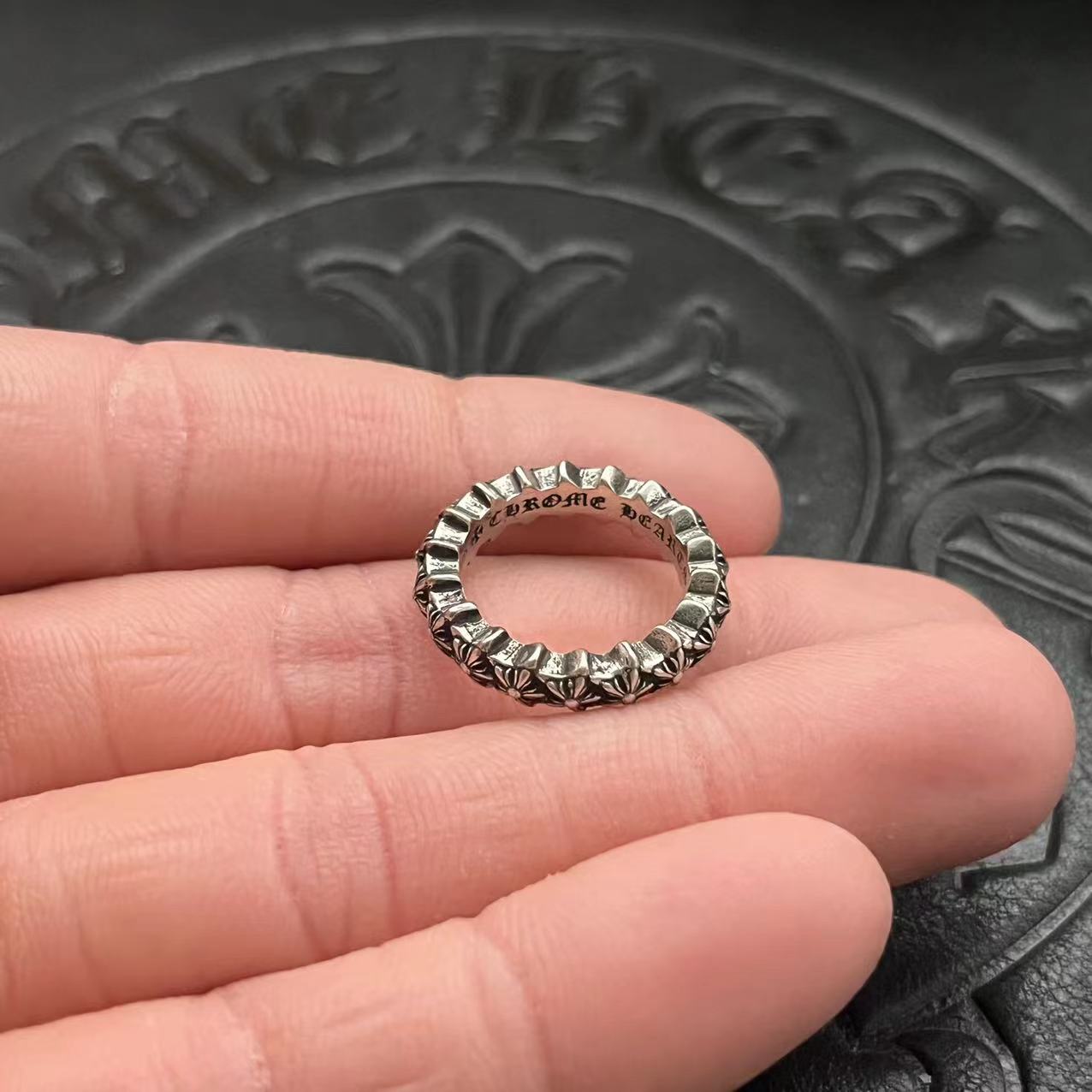 Chrome Hearts CHROME HEARTS高版本克罗心新款五芒星小戒指