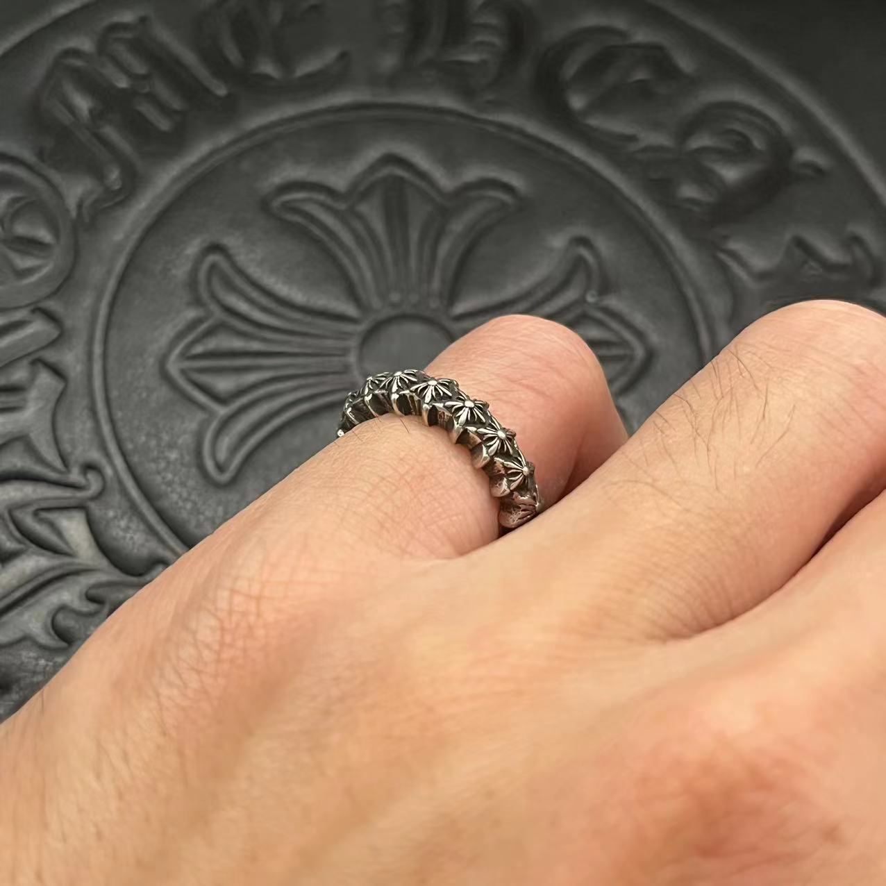 Chrome Hearts CHROME HEARTS高版本克罗心新款五芒星小戒指