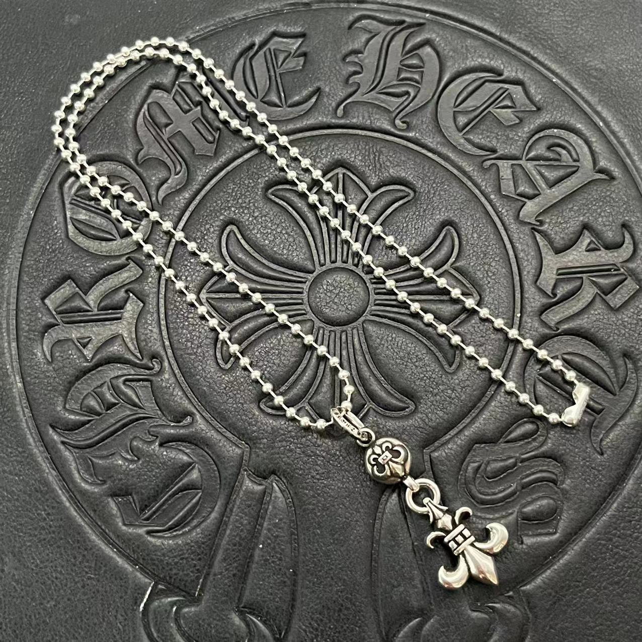 NO:106339,CHROME HEARTS high-version Crow Heart single ball scout flower necklace, jewelry boutique, chrome hearts, chrome hearts, necklace19860909CHROME HEARTS高版本克罗心单球童军花项链,饰品精品,chrome hearts,chrome hearts,necklace,Jewelry