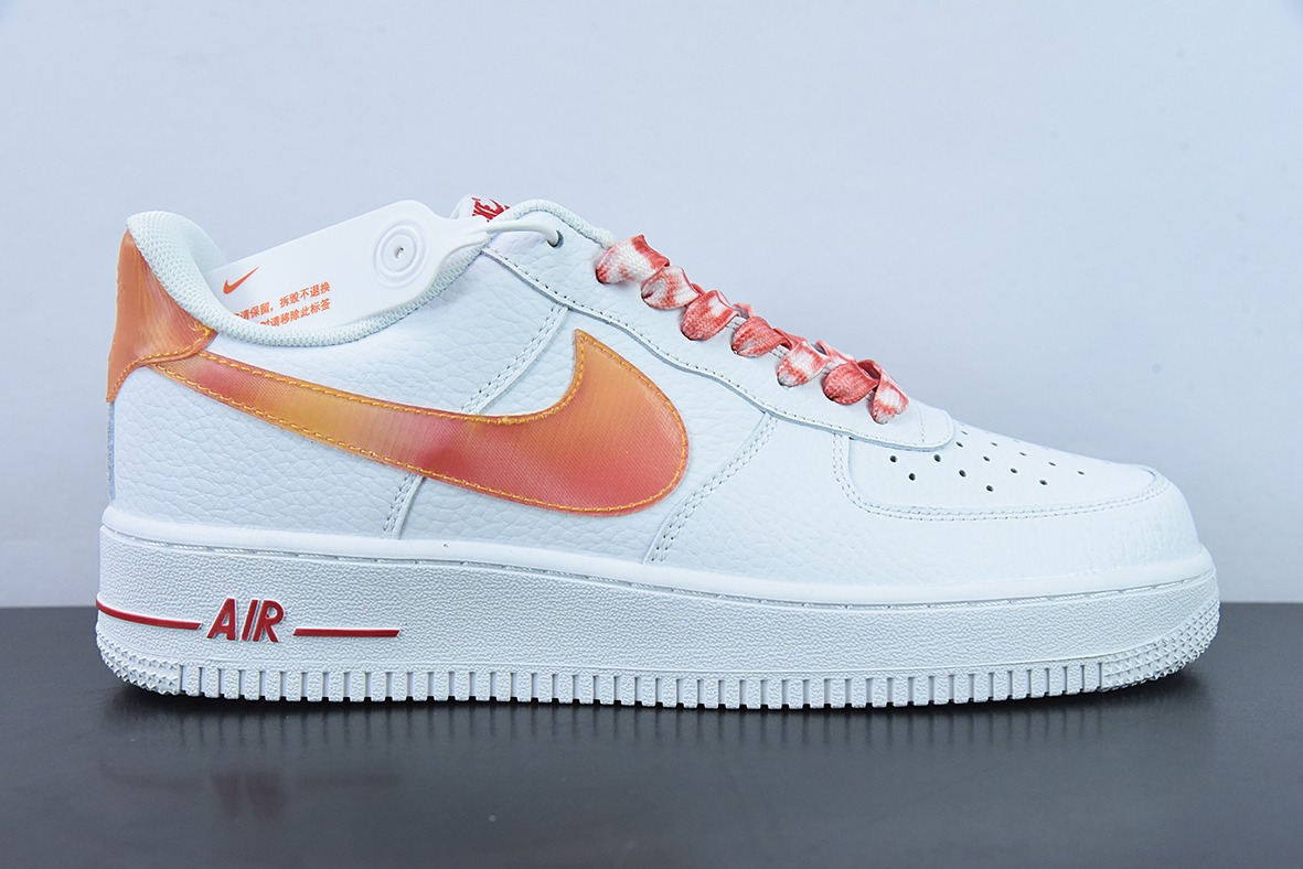 Nike Air Force 1’07 Low"Jumbo Swoosh Orange"空军一号 橙渐变大钩”低帮休闲板鞋货号:DV3505-100