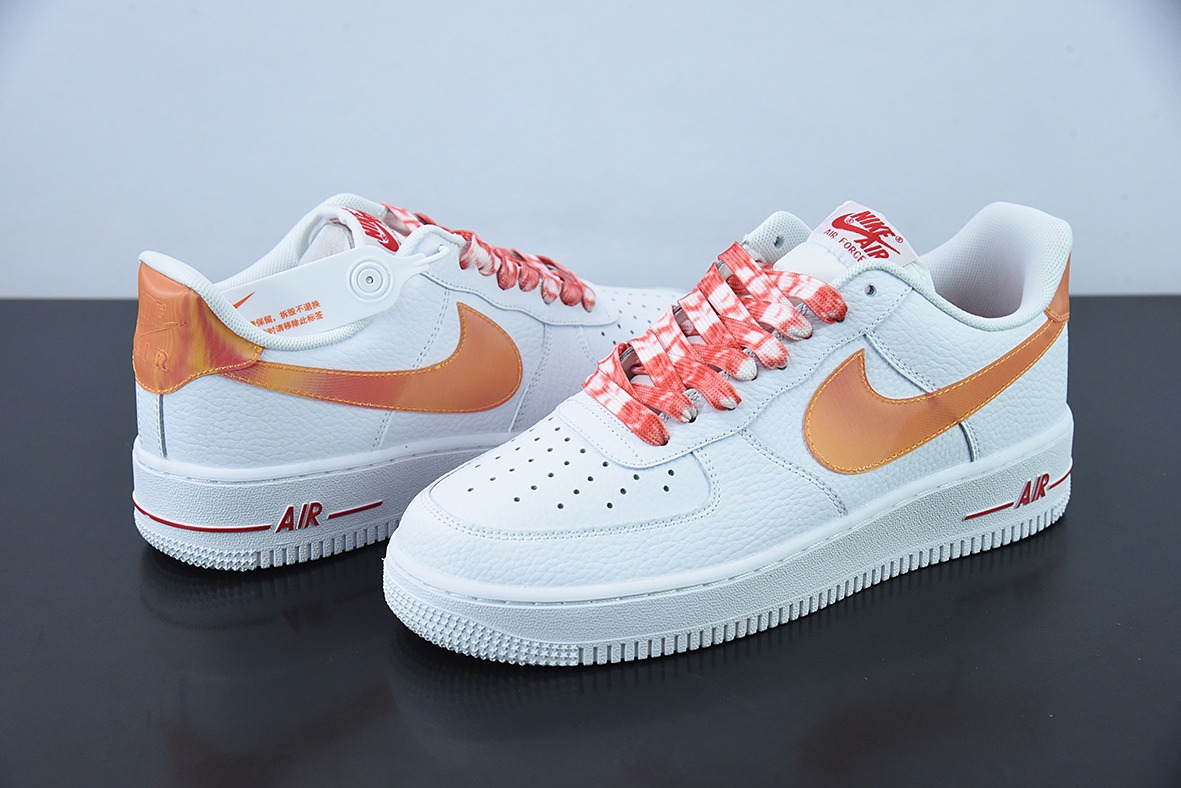 Nike Air Force 1’07 Low"Jumbo Swoosh Orange"空军一号 橙渐变大钩”低帮休闲板鞋货号:DV3505-100