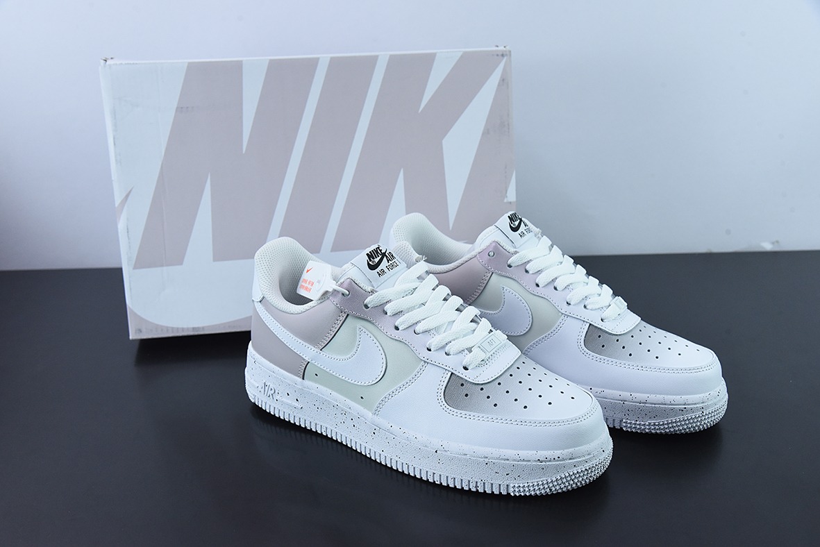 Air Force 1 '07 Low"White/Pink/Grey"空军一号白淡粉灰泼墨”低帮休闲板鞋货号:MM6023-536