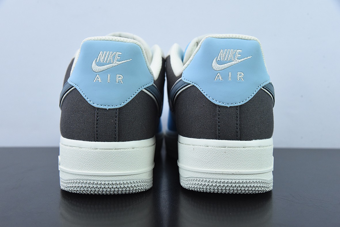 NK Air Force 1 '07  浅蓝布面空军一号低帮休闲板鞋 货号：DG2296-024