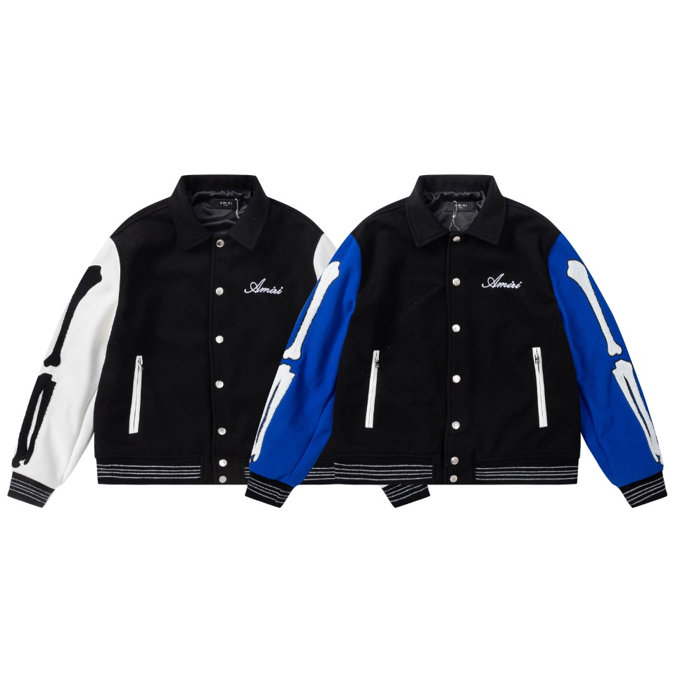 Every Designer
 Amiri 1:1
 Clothing Coats & Jackets Black Blue White Embroidery Fall/Winter Collection Casual