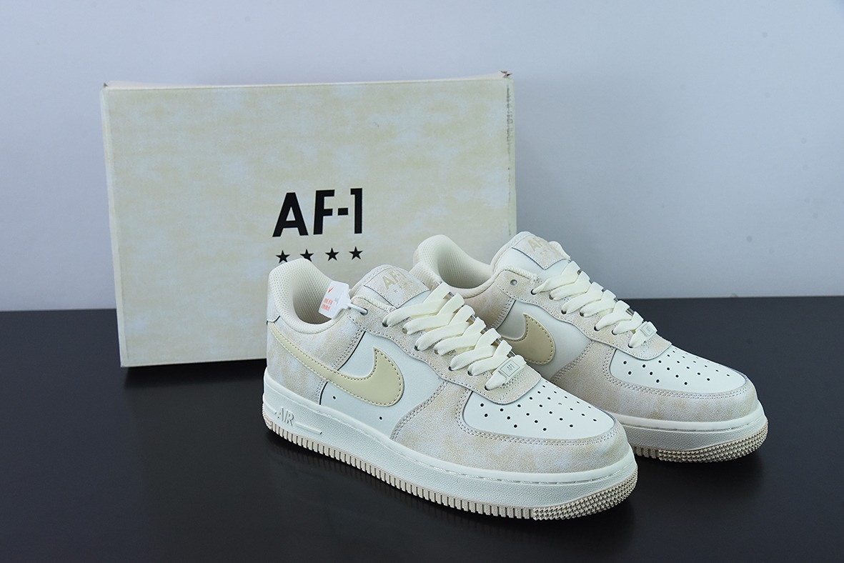Nk Air Force 1 Low ’07 岩石杏色 空军一号低帮休闲板鞋 货号：KP6936-669