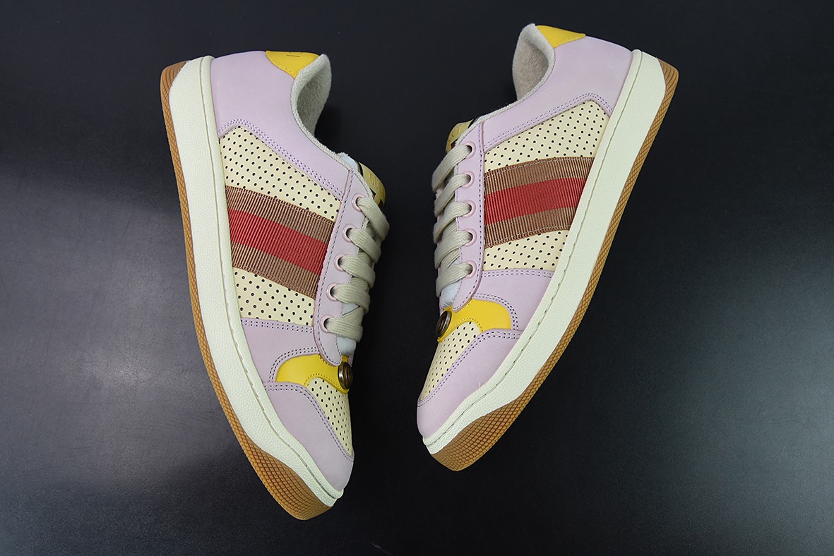 Gucci Distressed Screener sneaker古驰小脏鞋系列 经典原型复古百搭做旧老爹板鞋