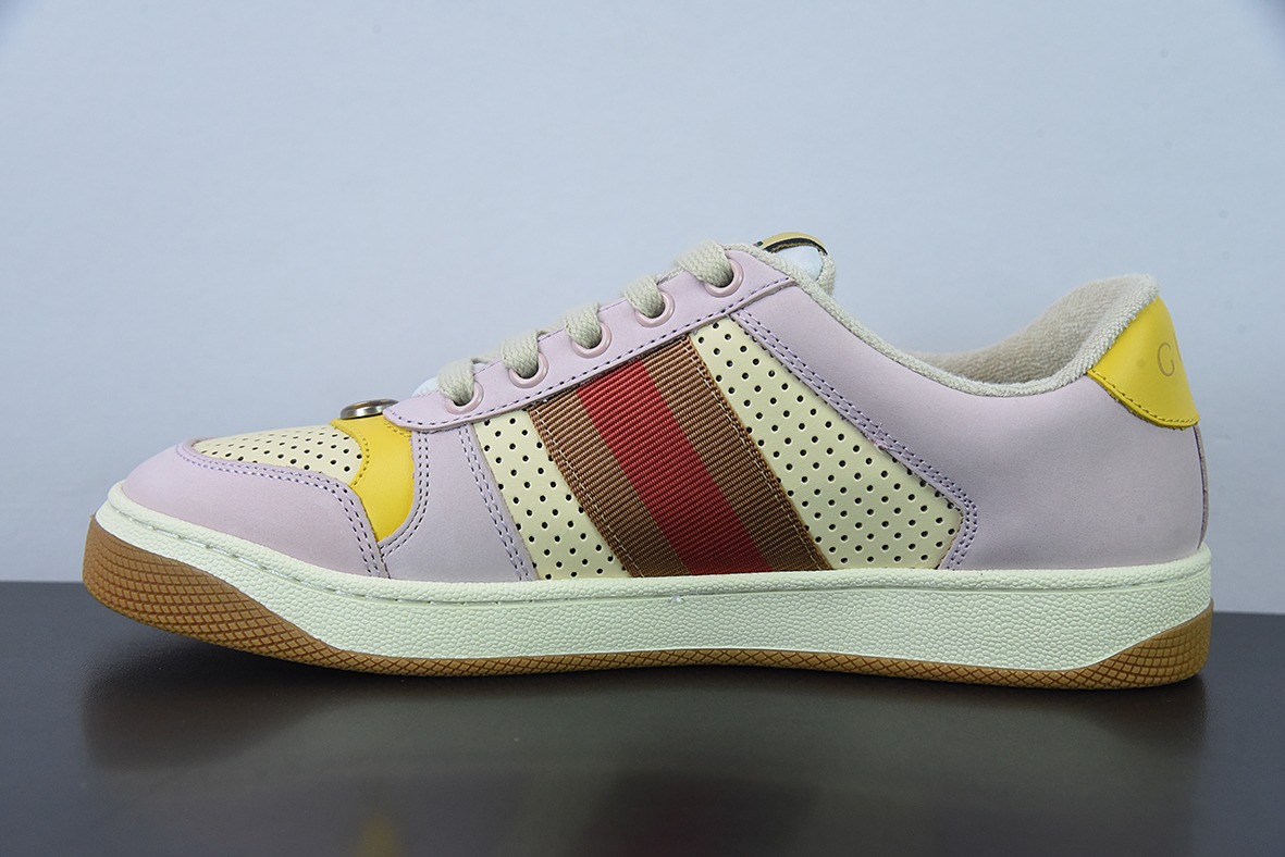 Gucci Distressed Screener sneaker古驰小脏鞋系列 经典原型复古百搭做旧老爹板鞋