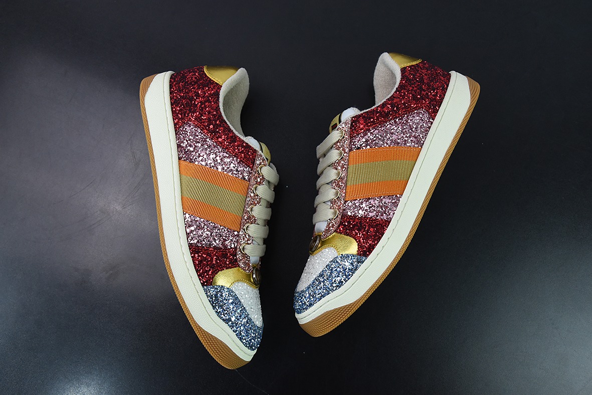 Gucci Distressed Screener sneaker古驰小脏鞋系列 经典原型复古百搭做旧老爹板鞋