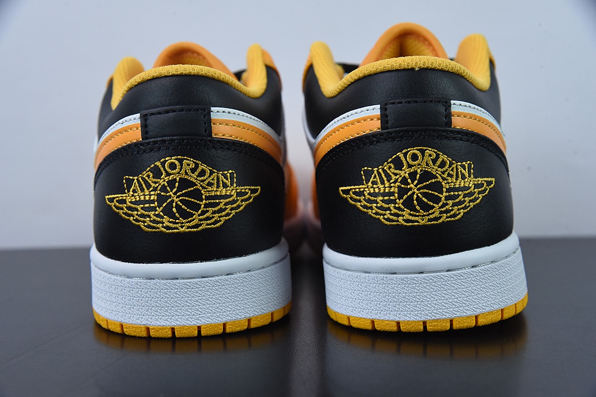 Air Jordan AJ1 Low 低帮系列 黑白黄出租车低帮休闲男士板鞋 553558-701