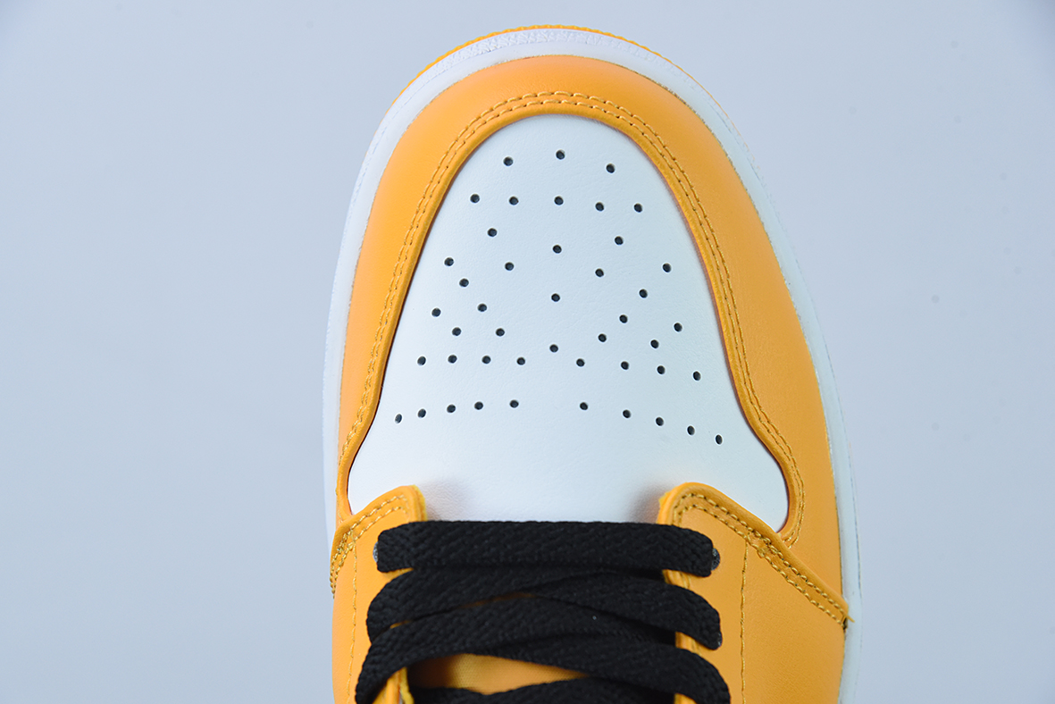 Air Jordan AJ1 Low 低帮系列 黑白黄出租车低帮休闲男士板鞋 553558-701
