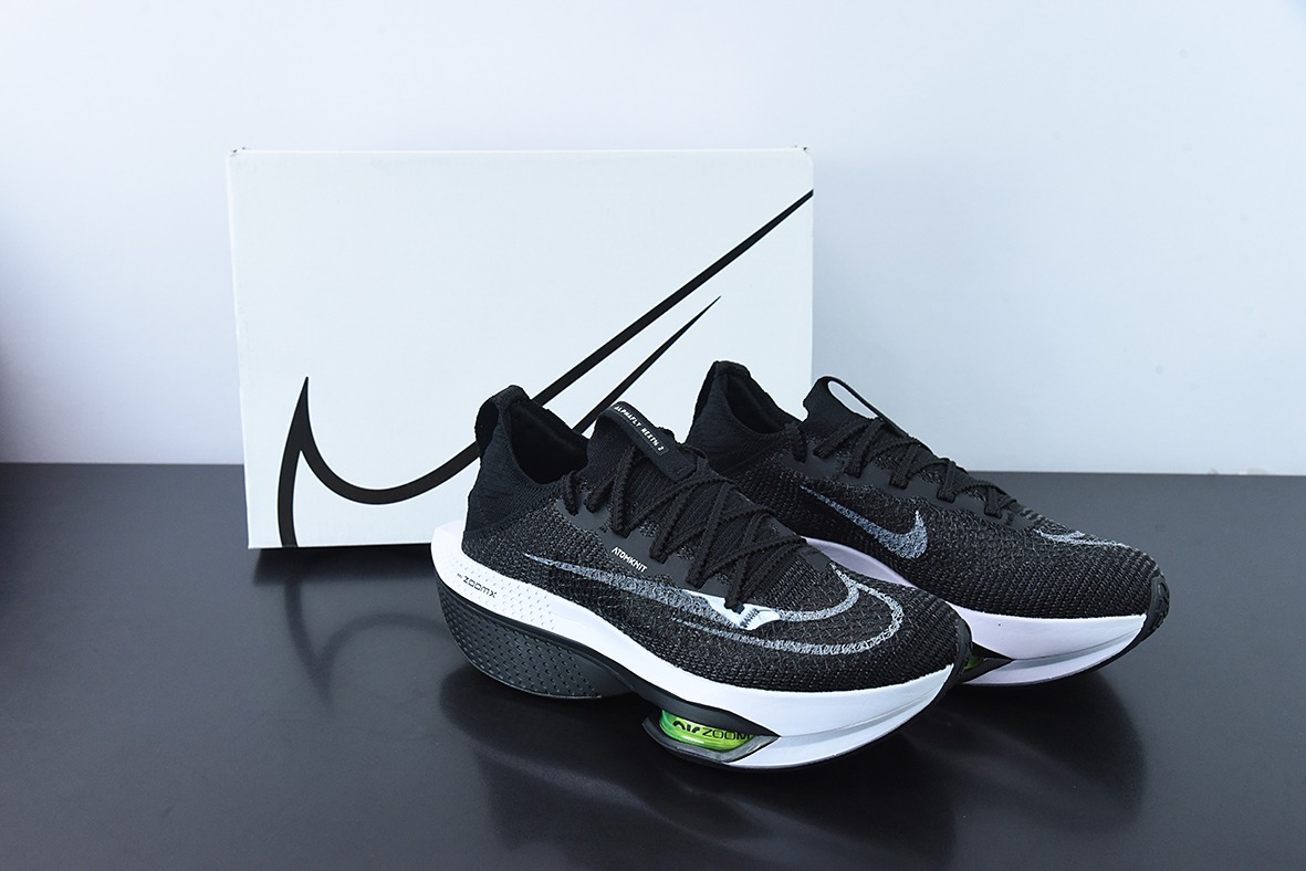 Air ZoomX AlphaFly NEXT% 2"Black/White"阿尔法2代系列马拉松气垫轻量超跑竞速运动慢跑鞋DV9422-400