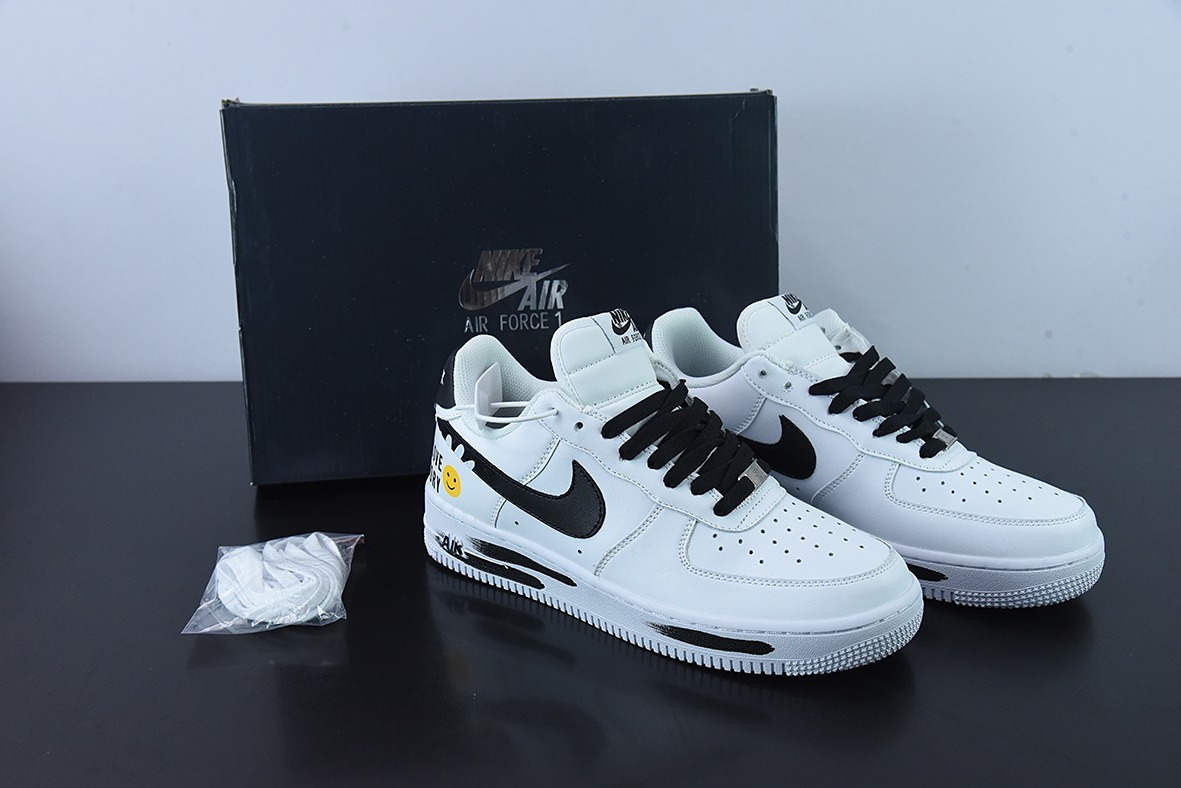 Nike Air Force 1 '07 Low 白黑黄笑脸低帮男女同款运动鞋 货号：DO5220-176