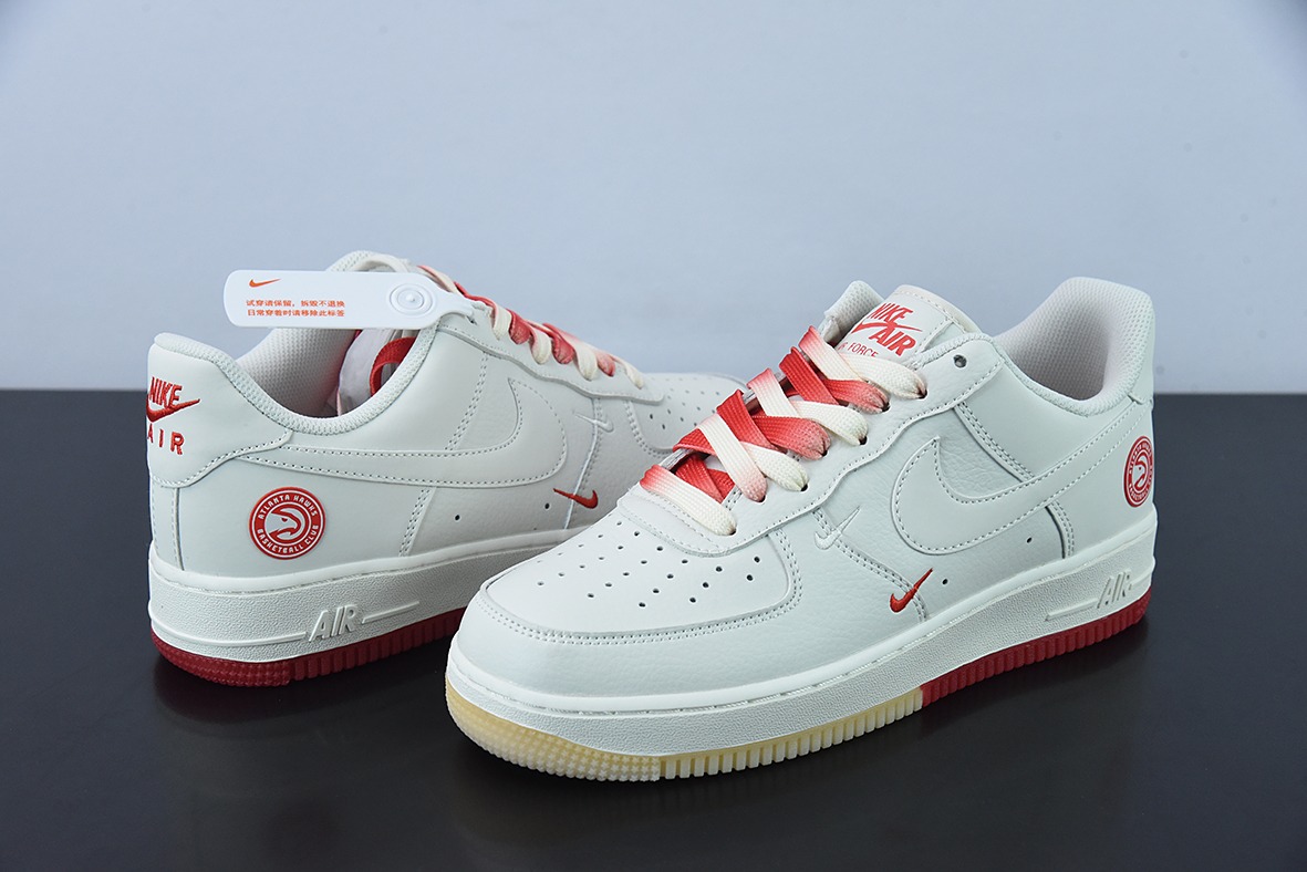 Nike Air Force 1 Low '07 “米白红”亚特兰大 城市限定低帮空军一号低帮男女同款运动鞋 货号:YT0288-639
