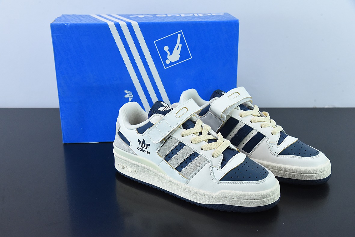 adidas Forum 84 Low 三叶草低邦 经典魔术贴复古板鞋 男女潮流头层皮休闲鞋官方货号: GZ6427