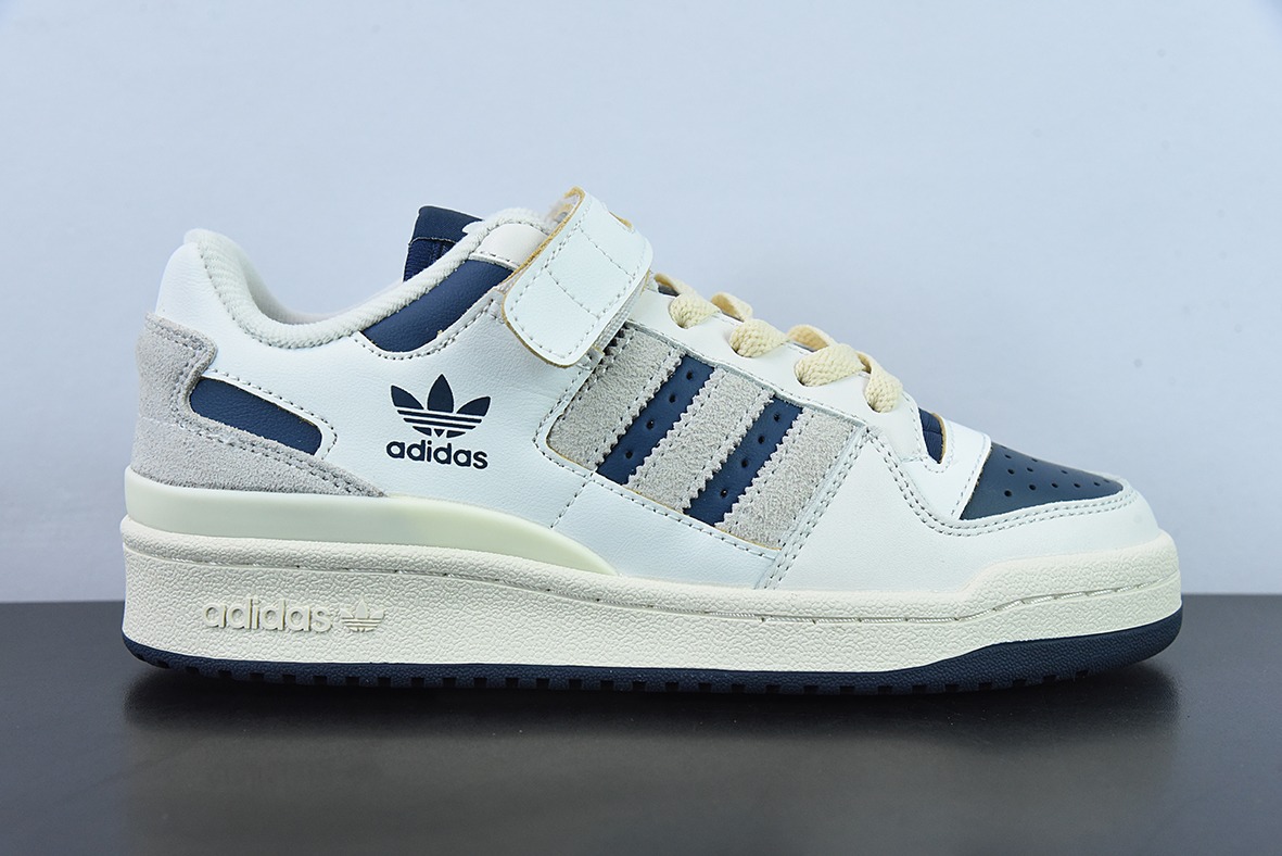adidas Forum 84 Low 三叶草低邦 经典魔术贴复古板鞋 男女潮流头层皮休闲鞋官方货号: GZ6427