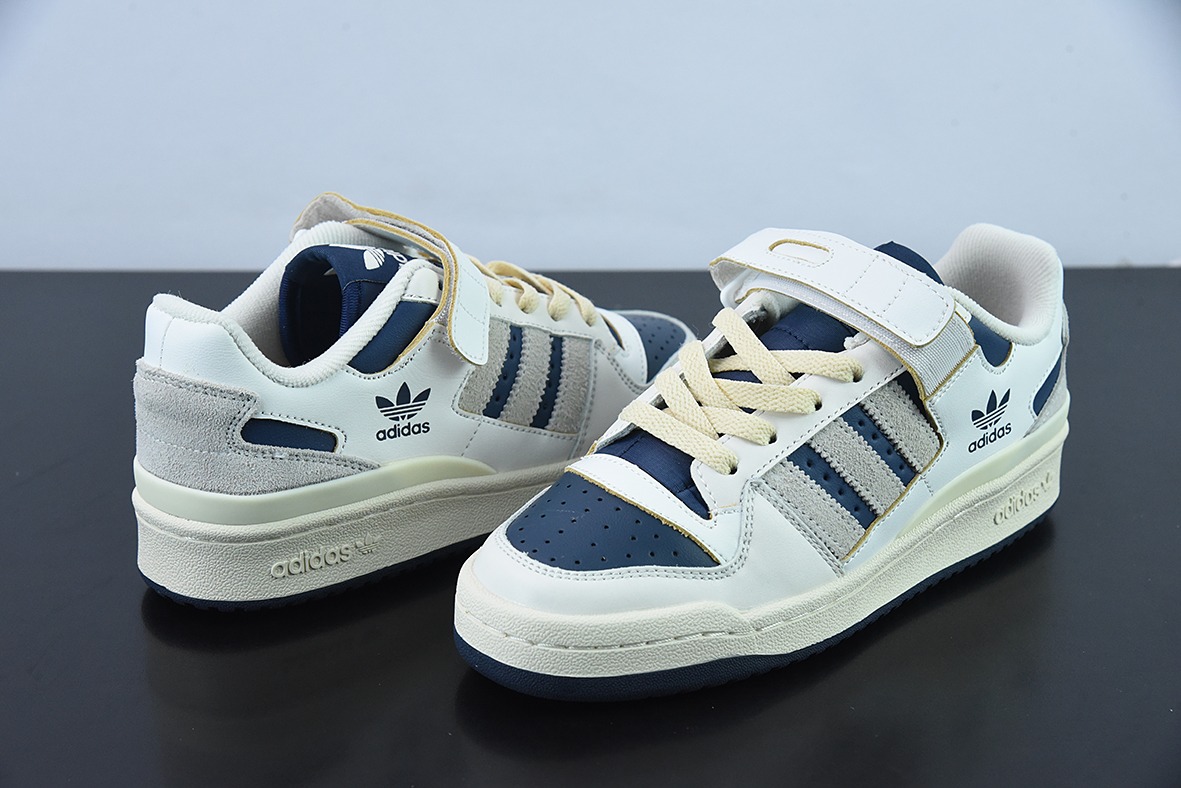 adidas Forum 84 Low 三叶草低邦 经典魔术贴复古板鞋 男女潮流头层皮休闲鞋官方货号: GZ6427