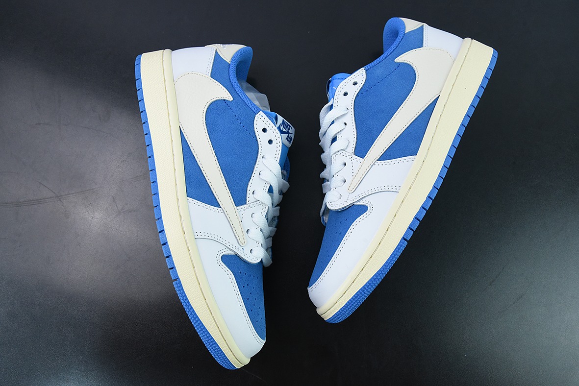Fragment x Travis Scott x Air Jordan 1 Low 三方联名倒钩低帮休闲板鞋原盒出货货号:CQ4277 212