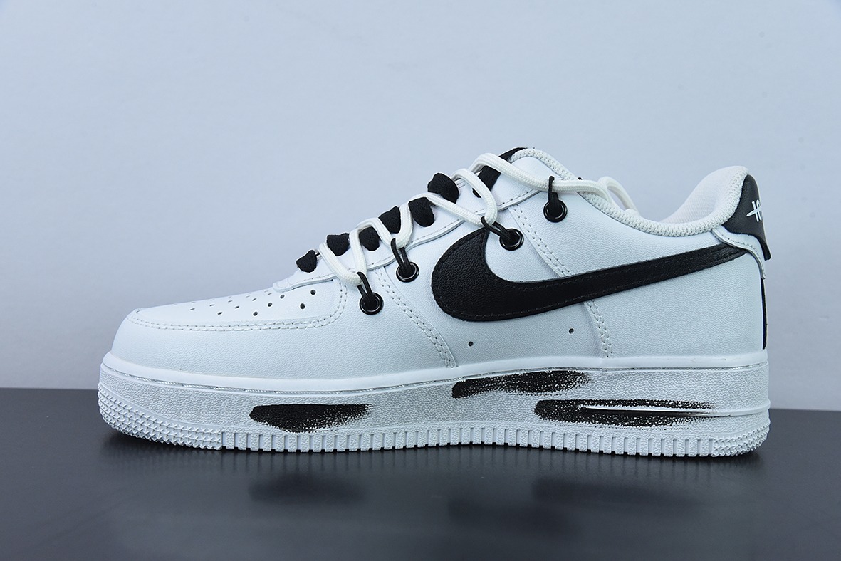 Nike Air Force 1 Low 笑脸绑带创意定制空军一号低帮运动休闲板鞋 货号:CW2288-111