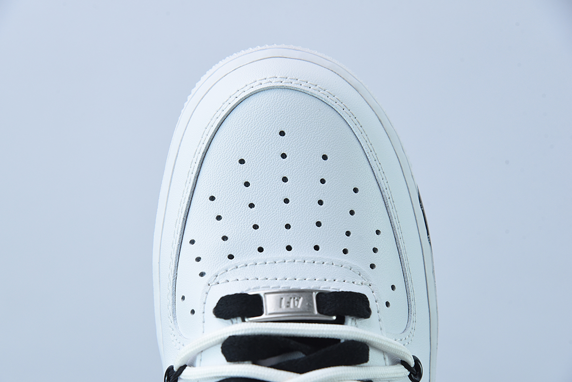 Nike Air Force 1 Low 笑脸绑带创意定制空军一号低帮运动休闲板鞋 货号:CW2288-111