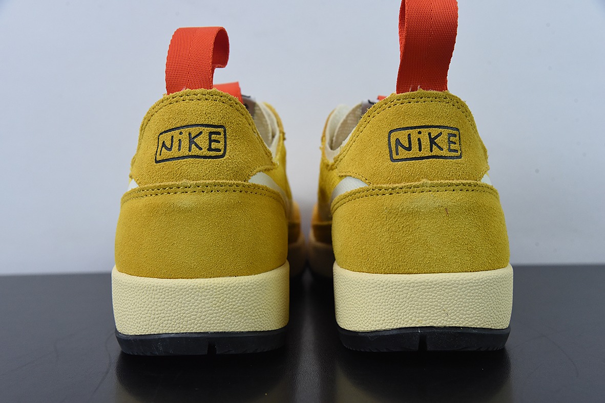 Tom Sachs x Craft General Purpose Shoe"Yellow"宇航员4.0通用系列低帮经典复古休闲运动板鞋“月球土黄白红”DA6672-700
