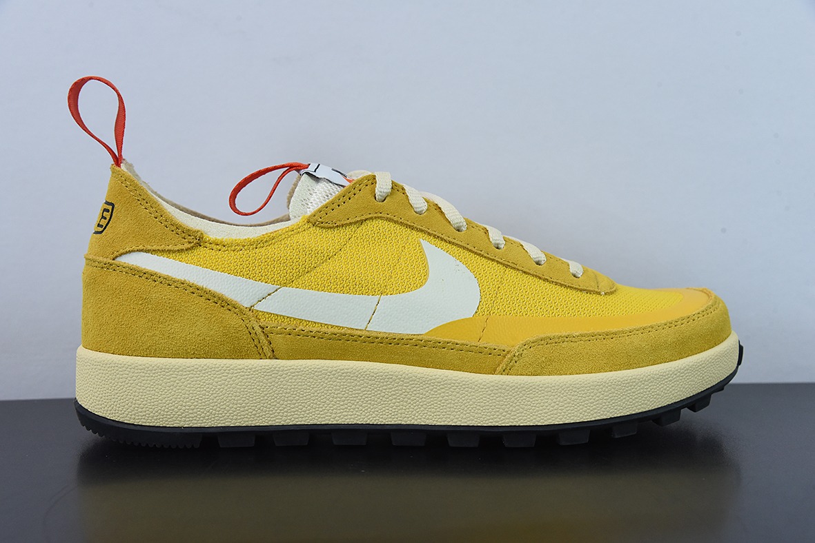 Tom Sachs x Craft General Purpose Shoe"Yellow"宇航员4.0通用系列低帮经典复古休闲运动板鞋“月球土黄白红”DA6672-700