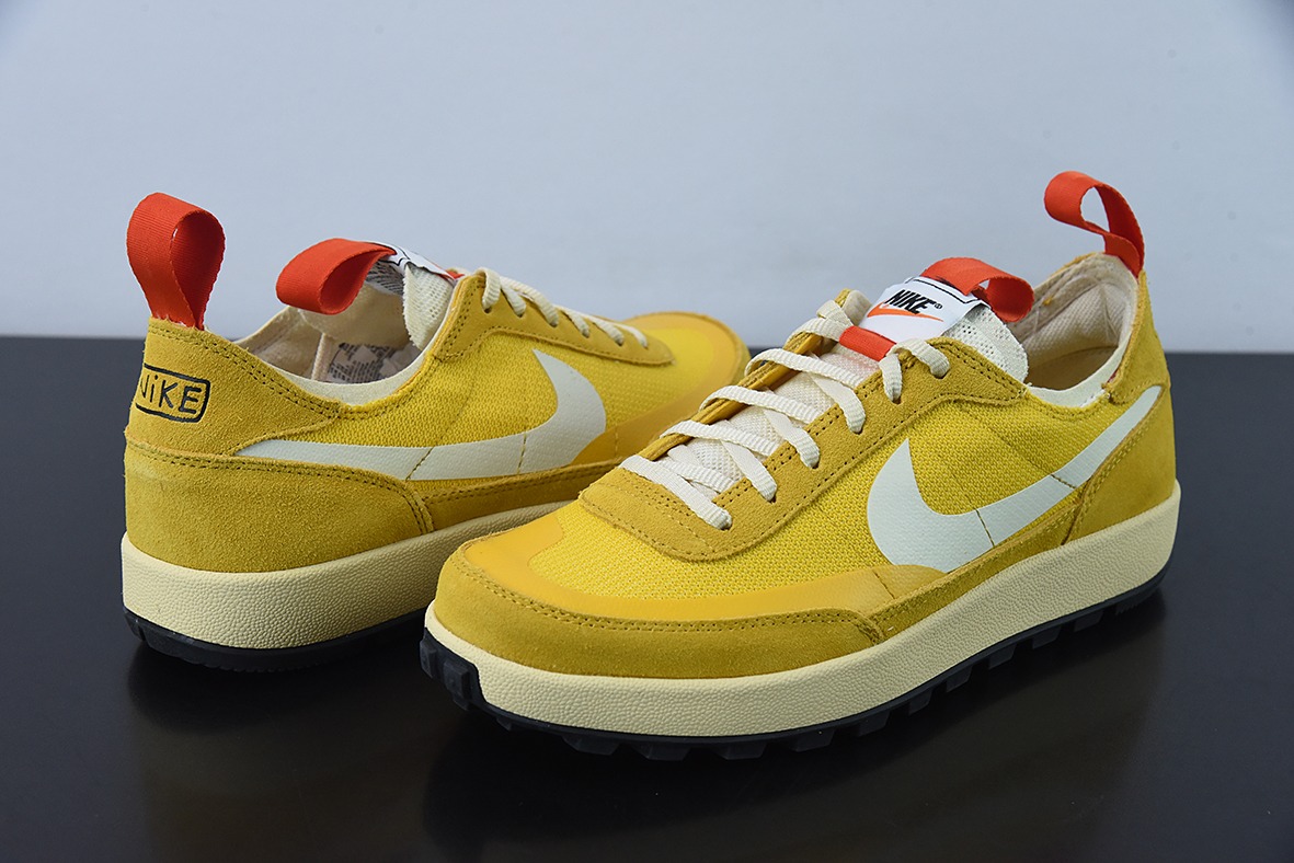 Tom Sachs x Craft General Purpose Shoe"Yellow"宇航员4.0通用系列低帮经典复古休闲运动板鞋“月球土黄白红”DA6672-700
