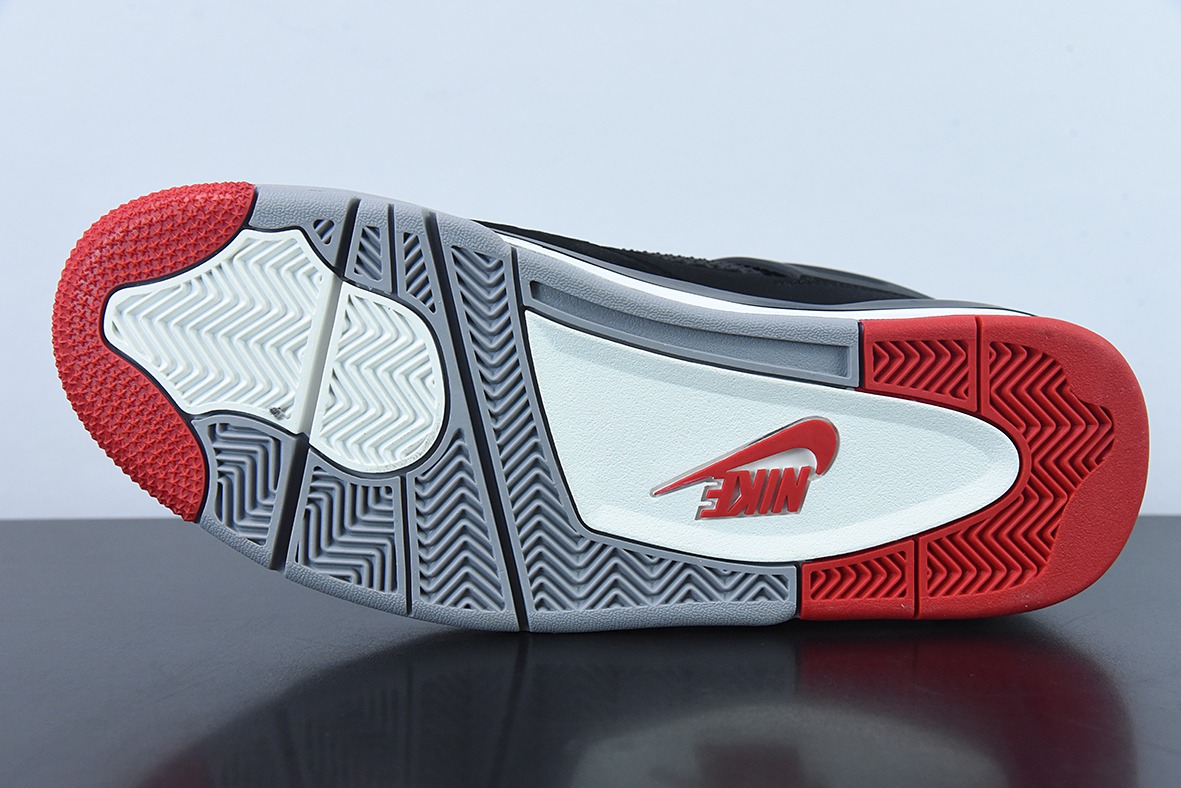 Air Jordan 4 AJ4 乔丹4代篮球鞋/黑红 公牛低帮男子篮球鞋 尺码：308497-060
