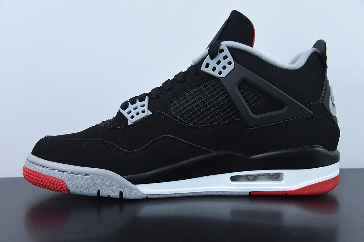 Air Jordan 4 AJ4 乔丹4代篮球鞋/黑红 公牛低帮男子篮球鞋 尺码：308497-060