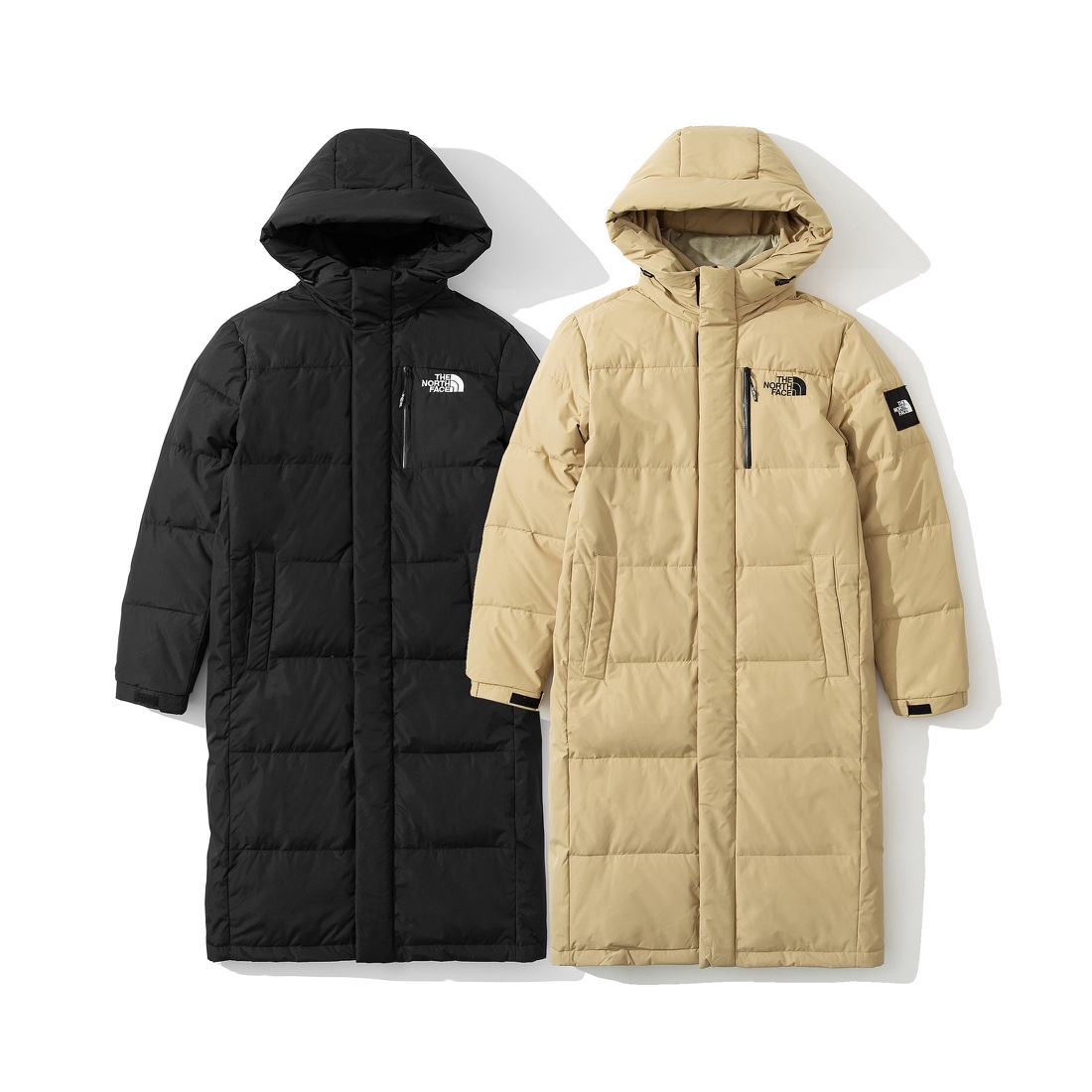 580 THE NORTH FACE 2022Fw 袖标Logo长款羽绒服冬季男女同款