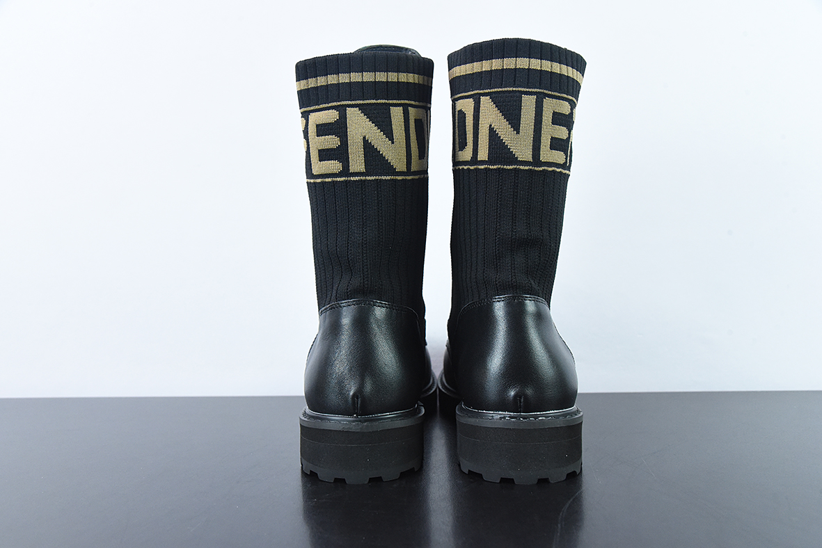 Fendi 芬迪 针织弹力马丁靴
