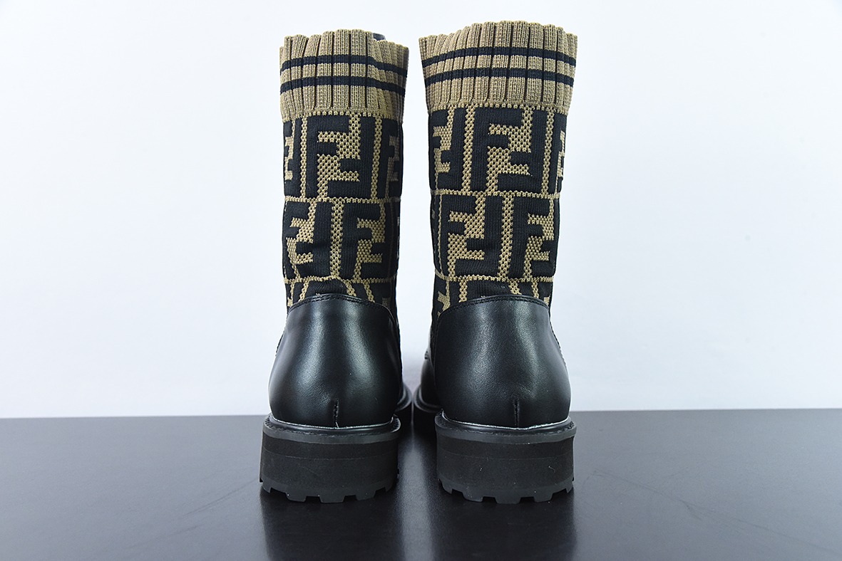 Fendi  芬迪  针织弹力马丁靴