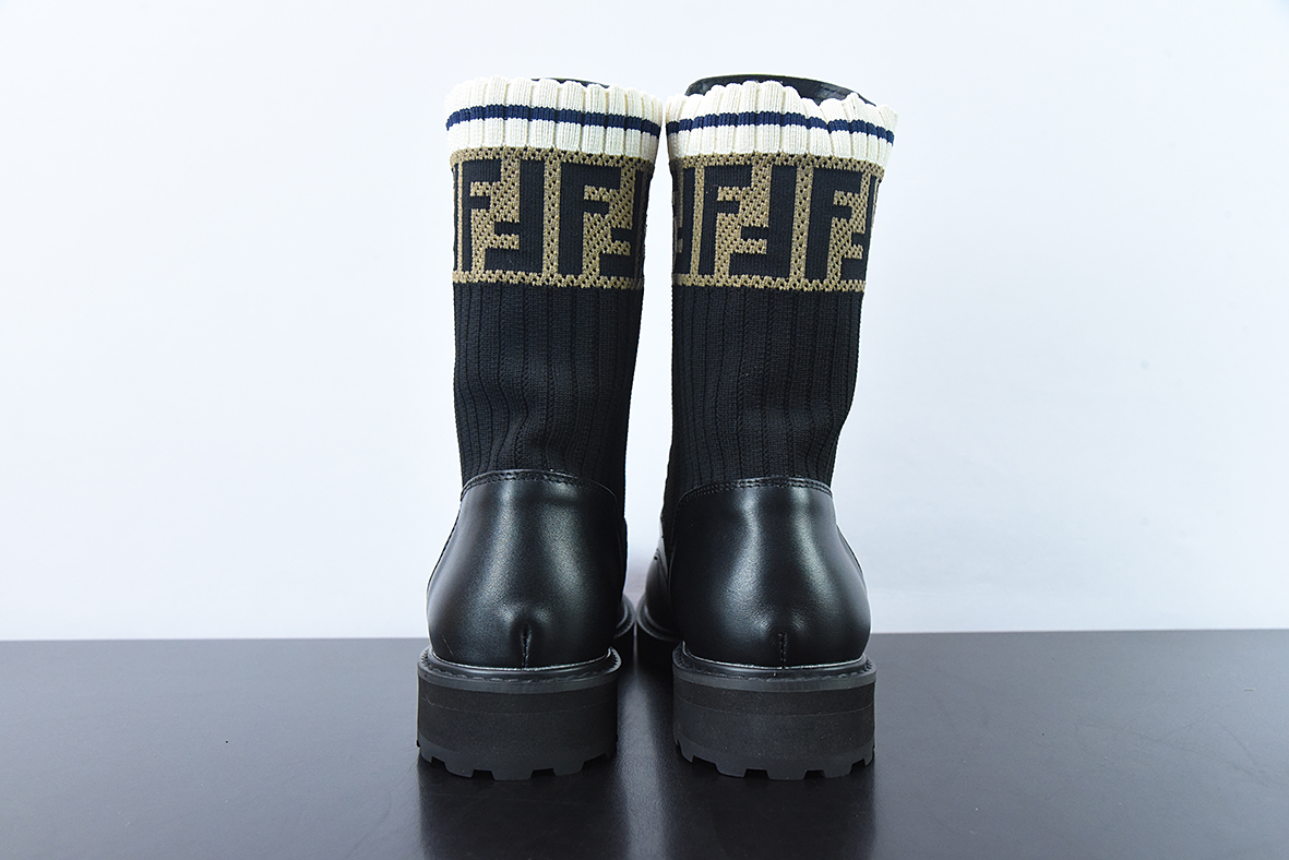 Fendi 芬迪 针织弹力马丁靴