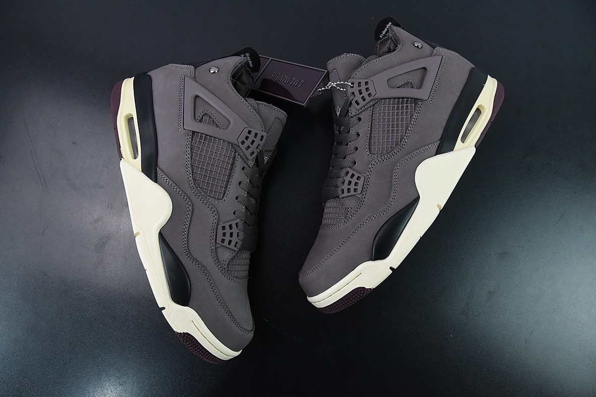 A Ma Maniére x Air Jordan 4 "Violet Ore" AJ4 乔4联名款 酒红色男士运动鞋货号: DV6773-220