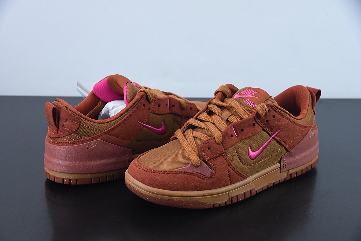NK Wmns Dunk Low Disrupt 2"Desert Bronze"轻量扣篮破坏二代系列全新解构风低帮休闲运动滑板板鞋DH4402-200