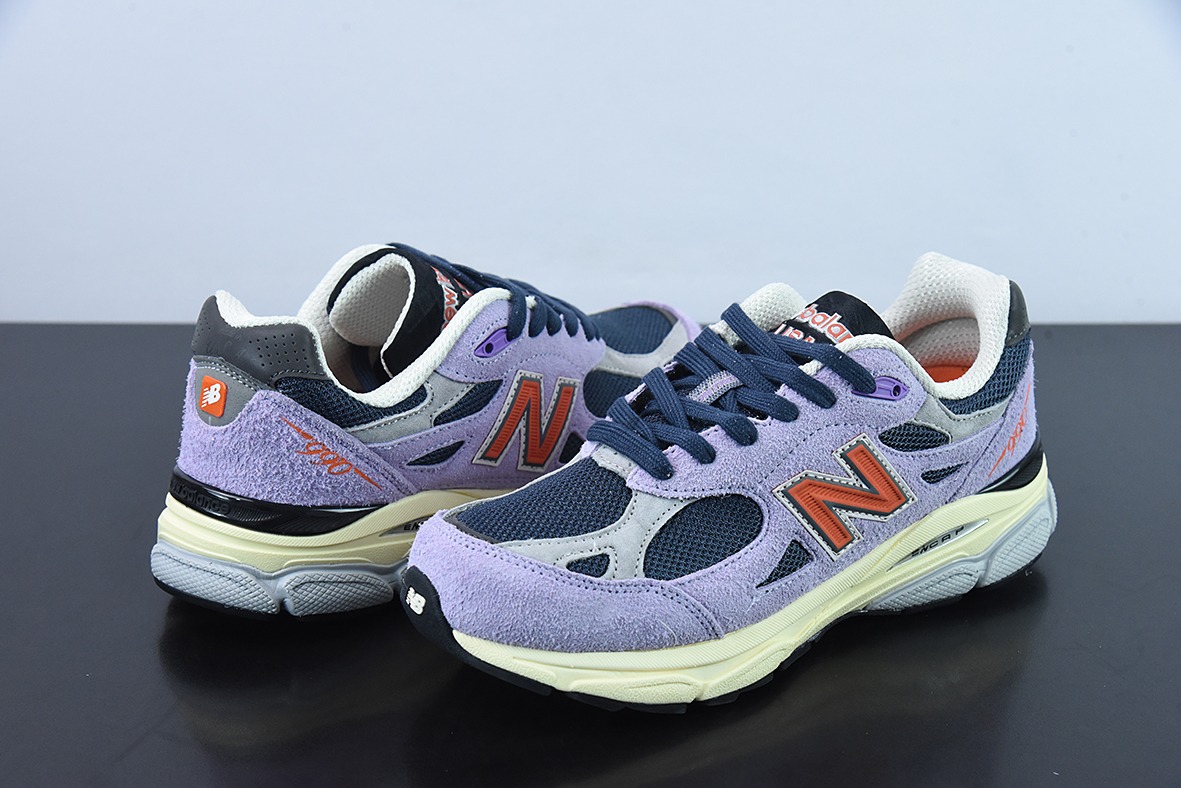 New Balance NB990系列 高端美产复古休闲跑步鞋浅紫 M990TD3